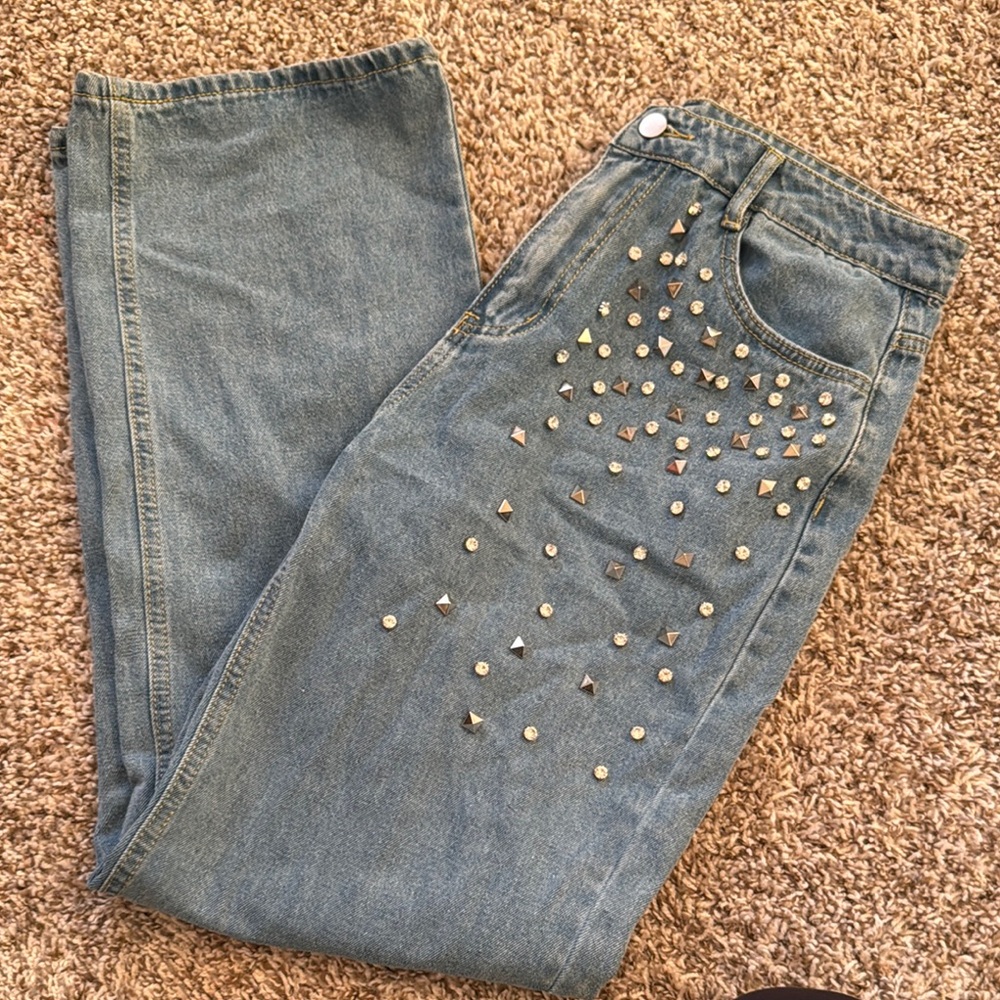 Studded Blue Jeans